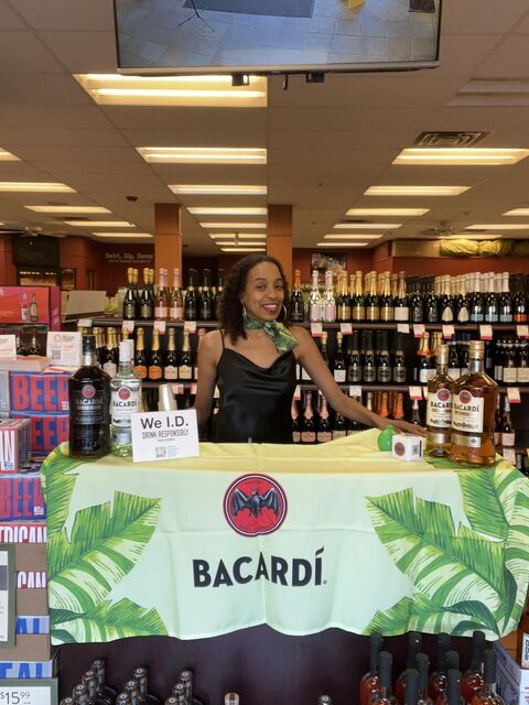 Bacardi tasting bar, branded takeover