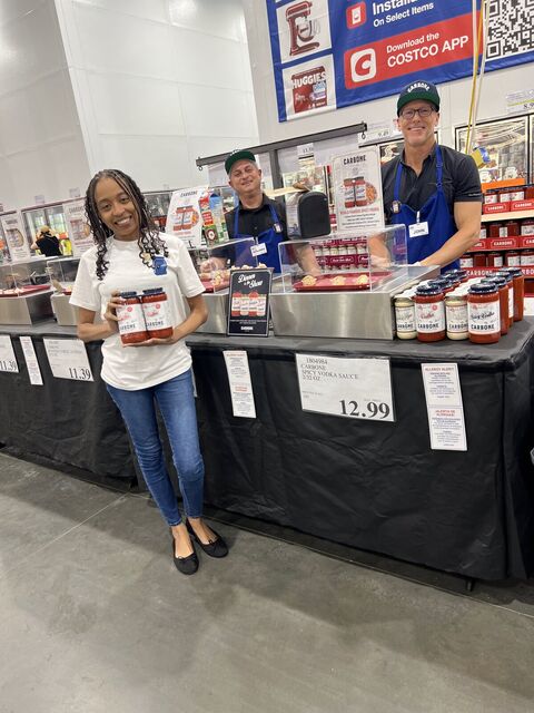 Carbone sauce demo team, club store