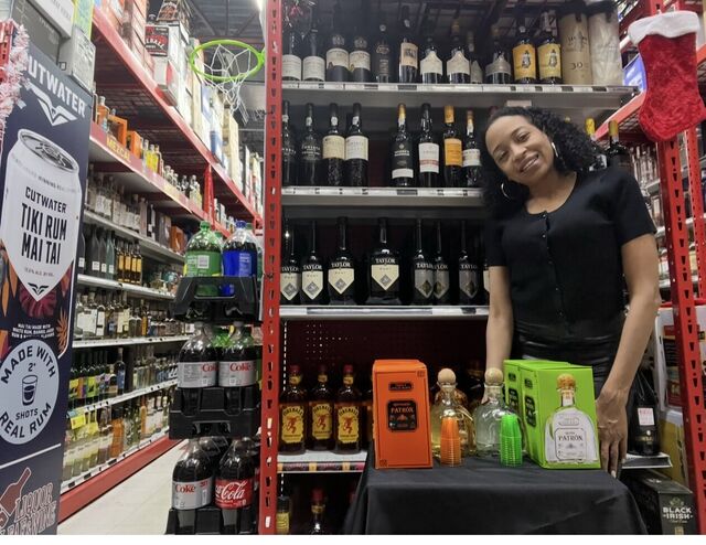 Patron tasting, retail aisle
